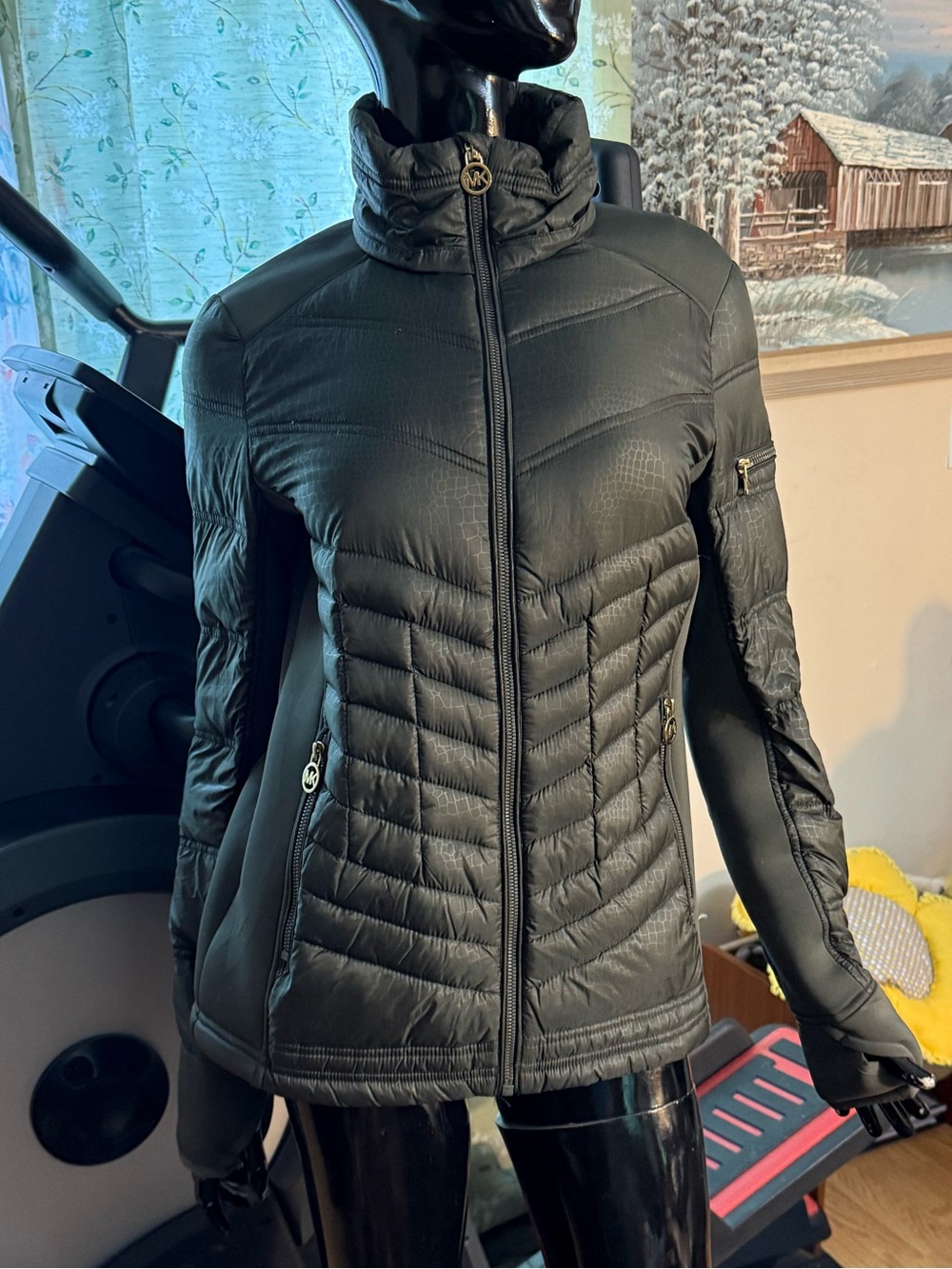 Michael Kors Black Quilted Packable Puffer Jacket